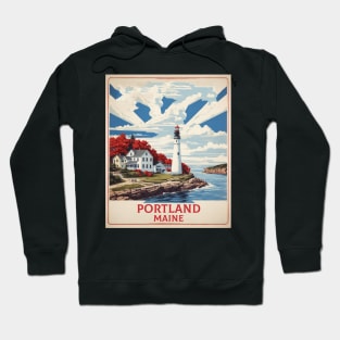 Portland Maine United States of America Tourism Vintage Poster Hoodie